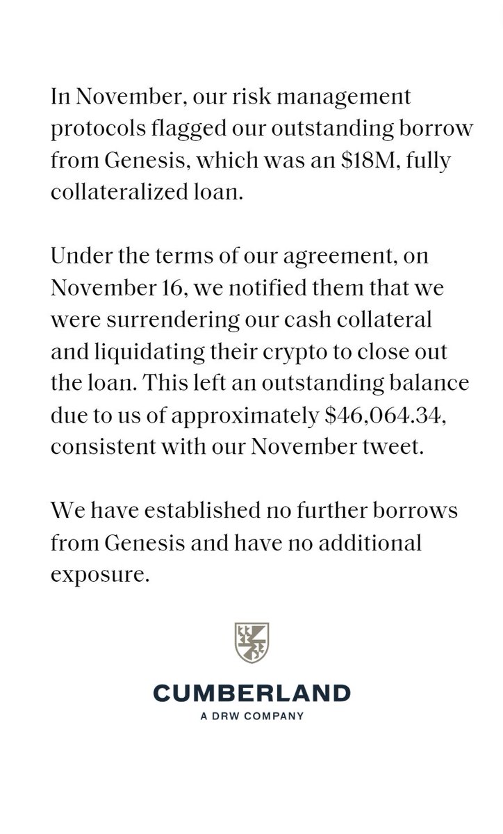 Genesis’ bankruptcy filing today reflects misleading and incorrect information, and as part of our commitment to transparency, we are providing more details.