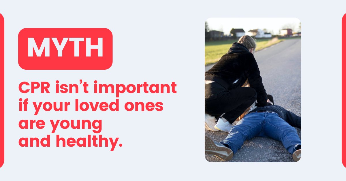 ProTrainings's tweet photo. MYTH: #CardiacArrest doesn’t happen to young people.

FACT: Cardiac arrest can happen to anyone. While the odds may be low, #CPR could be the difference between life and death in an emergency.

Share if you think this is important!

#CPRSavesLives #LearnCPR #SaveALife https://t.co/CsrGfLzNuf