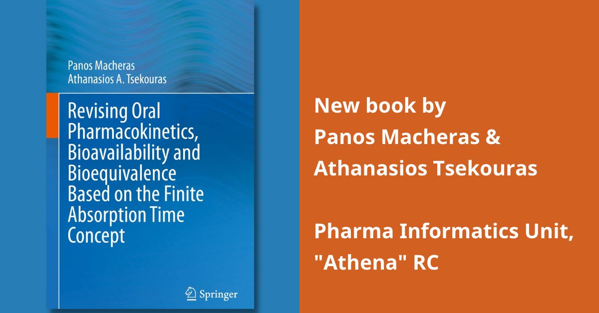 athenaRICinfo's tweet image. New book by P.Macheras &amp;amp; A.Tsekouras, #AthenaRC #PharmaInformatics Unit!

📌Revising Oral #Pharmacokinetics, #Bioavailability and #Bioequivalence Based on the Finite Absorption Time Concept

Available in print and eBook via  SpringerLink.

Read more: bit.ly/3GU8d3e
