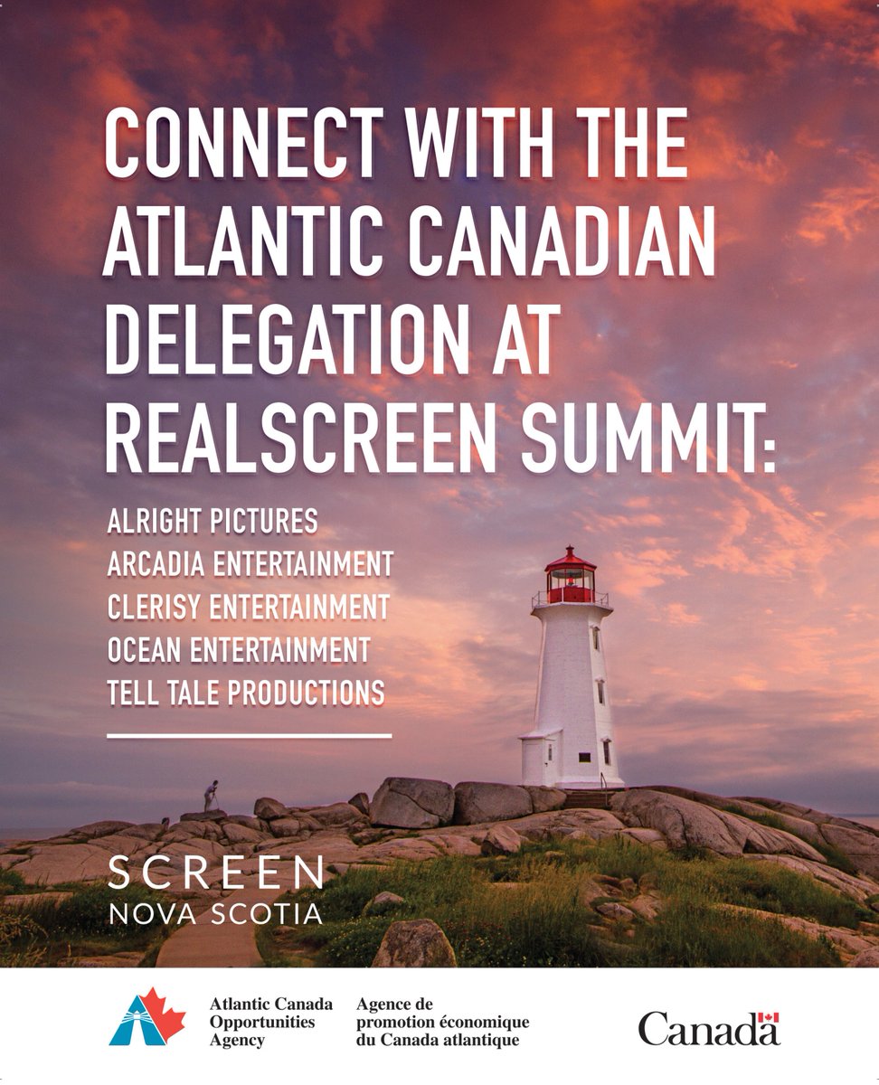 Screen_NS's tweet photo. ➡️ @Screen_NS is heading to @realscreen Summit next week with a delegation of #NovaScotia producers. #Realscreen23 is the definitive global market for the business of unscripted/non-fiction entertainment, bringing together thousands of executives & delegates from around the 🌎 https://t.co/ndV4U1EIdO
