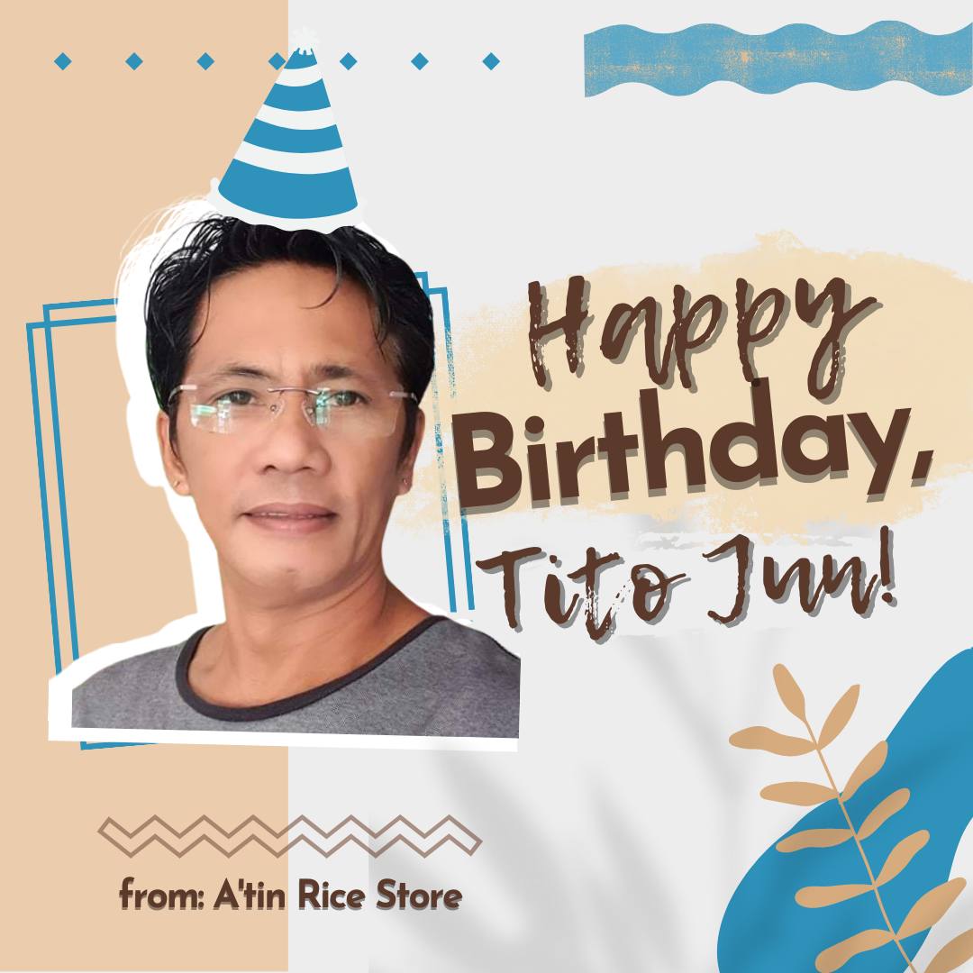 ATINRICESTORE27's tweet photo. Ayyyy papahuli ba kami? Syempre hindi! 🤘

Happy birthday sa tito ng lahat! 💙 Salamat po sa mga swak na swak at nakakatawang jokes parati. Ingat po palagi. 

May you be blessed with good health, Tito. 

💙, 
ATINRiceStore Family. 

*wink-wink* nagbabalik na po kami. Hehe! https://t.co/BBoP85XWFy
