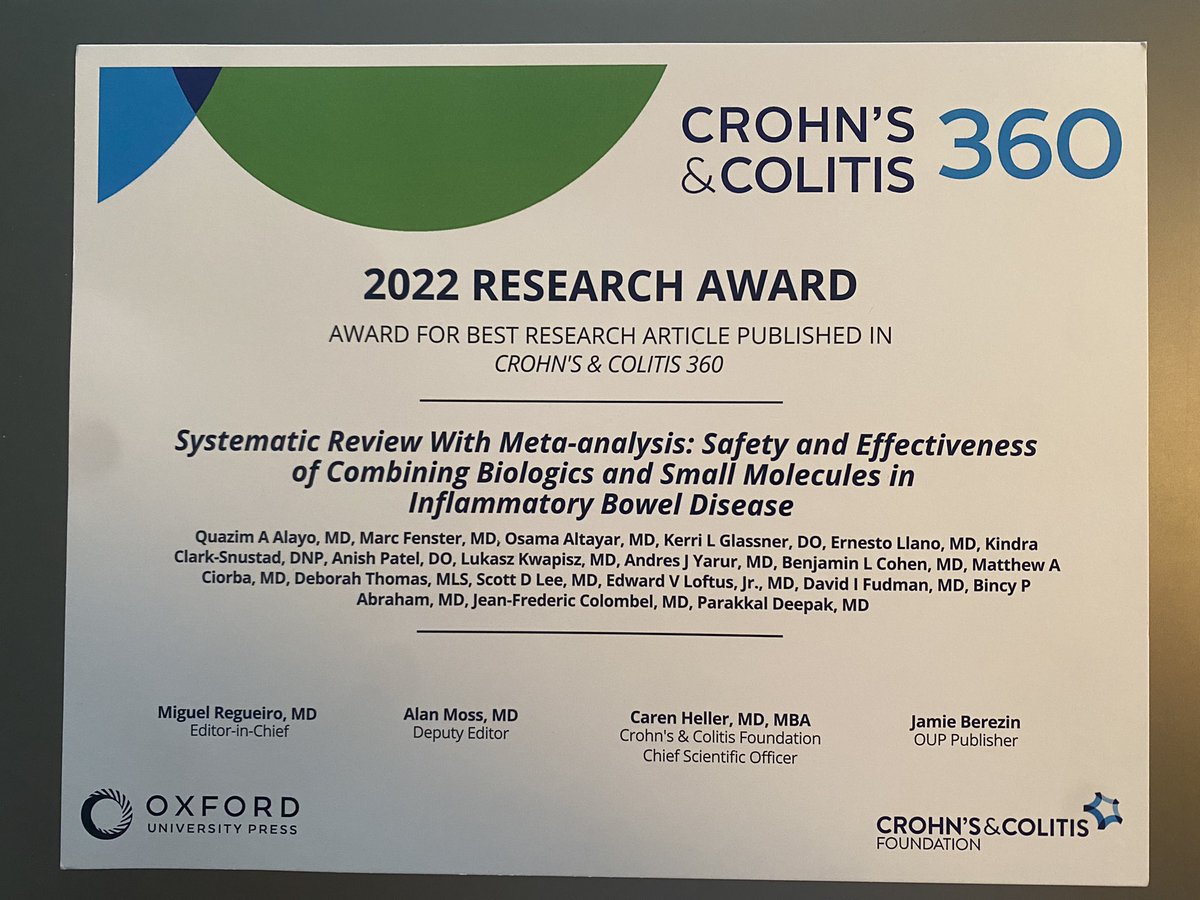 Parakkal Deepak MD, MS, FACG (@p_deepakibdmd) on Twitter photo 🌟 🌟 work from our team #CCCongress23 <a href="/CrohnsColitisFn/">Crohn's & Colitis Foundation</a> 2 posters of distinction in understanding perianal #crohnsdisease <a href="/Siyan_Cao/">Siyan Cao "Stewart", MD PhD</a> & preventing perianal CD collab @JeffMcCurdy4, work in SPARC-IBD <a href="/AnkitaTirath/">Ankita Tirath</a> & 2022 Best Research article award <a href="/IBDJournals/">IBDJournal & CC360</a> @WUGastro @IbdWustl 🌟 🌟 work from our team #CCCongress23 <a href="/CrohnsColitisFn/">Crohn's & Colitis Foundation</a> 2 posters of distinction in understanding perianal #crohnsdisease <a href="/Siyan_Cao/">Siyan Cao "Stewart", MD PhD</a> & preventing perianal CD collab @JeffMcCurdy4, work in SPARC-IBD <a href="/AnkitaTirath/">Ankita Tirath</a> & 2022 Best Research article award <a href="/IBDJournals/">IBDJournal & CC360</a> @WUGastro @IbdWustl