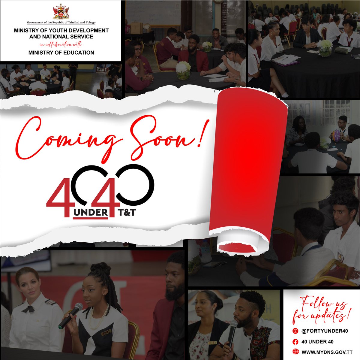msya_tt's tweet photo. Guess who’s back?! 👀

The 40 Under 40 caravan is coming soon to a school and community near you! 

Stay tuned to our social media platforms for details &amp; be sure to follow @fortyunder40 on all platforms! 

#40Under40 #MYDNS #YouthDevelopment #InfluencingOurFuture https://t.co/lfGUKIwDOC