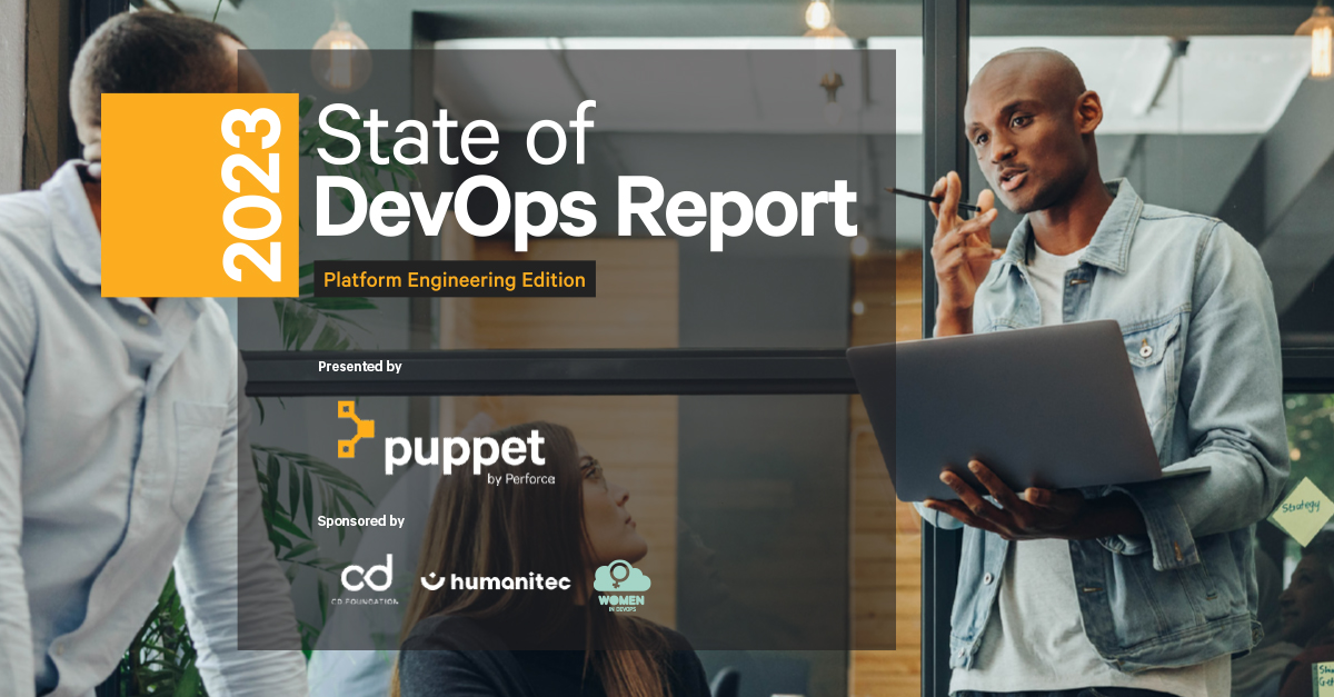 CDeliveryFdn's tweet photo. 📊 We sponsored the 2023 #StateOfDevops Report by @puppetize, with insights around the rising trend of Platform Engineering. 

📄 The new report is live including a podcast episode about the results
Check it out: https://t.co/dAjWyLOKck https://t.co/ItYMDcn1zZ