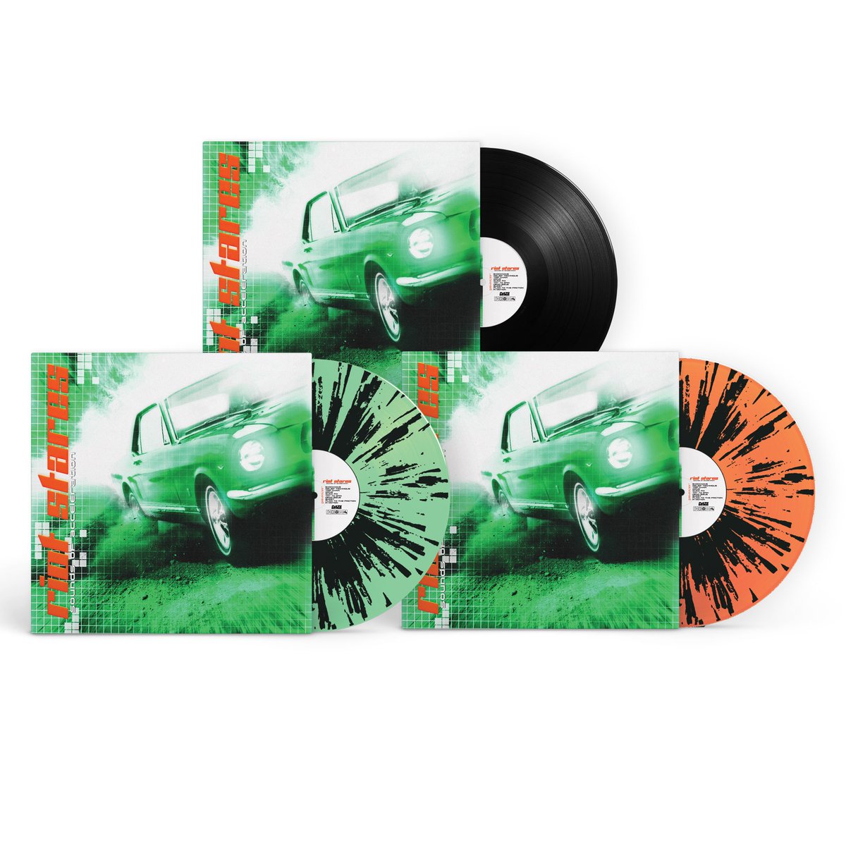 RIOT STARES “SOUNDS OF ACCELERATION” IS OUT NOW… VINYL PREORDERS ARE UP… MINT GREEN WITH SPLATTER VARIANT IS HALFWAY SOLD OUT… SECURE YOUR COPY NOW……. DAZE-STYLE.COM