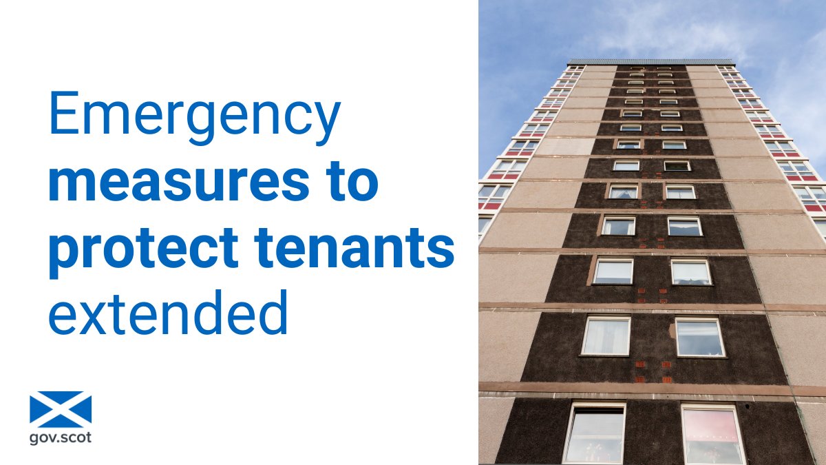 Emergency measures to protect tenants will be extended. 
  
Subject to Parliamentary approval, from 1 April 2023 private rent rises will be capped at 3% and enforcement of evictions will be paused in most cases. 
  
Find out more: bit.ly/ProtectionsFor…