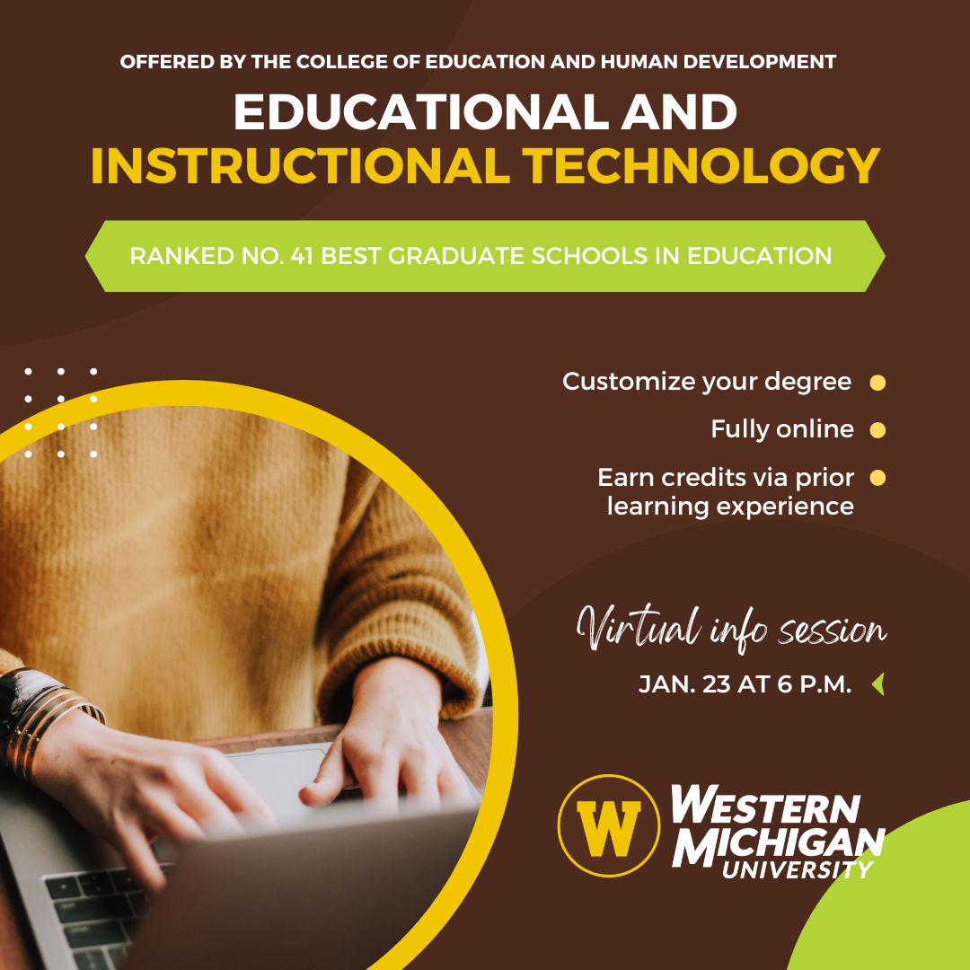 Interested in advancing your education? Join us for one of our upcoming master's and doctoral virtual information sessions! Visit our Facebook events page facebook.com/wmucehd to learn more and register. #WMU #Education #Masters #Doctoral