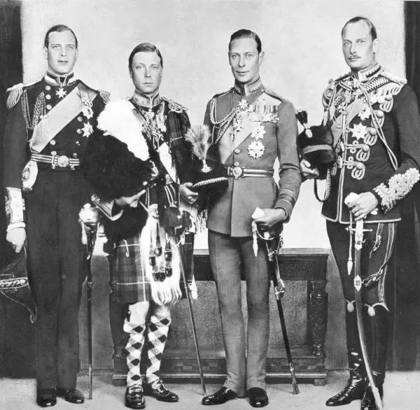 As today sees the anniversary of the death of the King's great-grandfather, George V, in 1936, here's a pic of his sons. More in my book #PRINCESS The Early Life of QEII @lume_books & @LyonsPress #History #KingCharles #RoyalFamily #Royals #OTD  #books