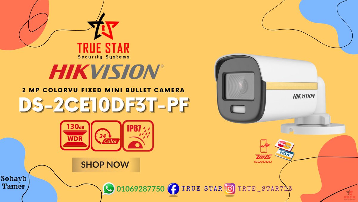 SohaybTrueStar's tweet photo. DS-2CE10DF3T-PF
#مع_ضمان_لمدة_سنة💯
#مع_ضمان_لمدة_سنتين💥
#Hikvision🌎
#HiLook💙
#Wi_Tek🔥
#شركةTrueStar✨
#كل_يوم_فيه_جديد🥳
Call us phone or WhatsApp message or📞: 01069287750
Or Visit us in our branch: ش بستان بن قريش باب اللوق وسط البلد
يوجد لدينا شحن لجميع محافظات مصر
Sohayb https://t.co/rOYRyobaDJ
