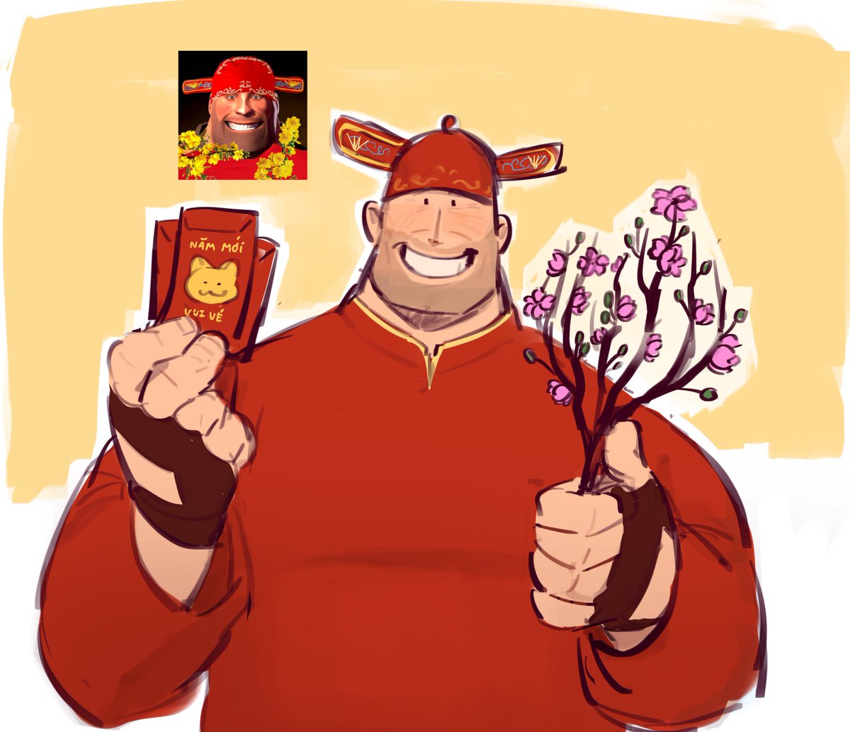 happy Lunar new year! i saw a cute viet edit of Heavy and couldnt help myself, here’s Heavy in áo dài!!!🧧🌸