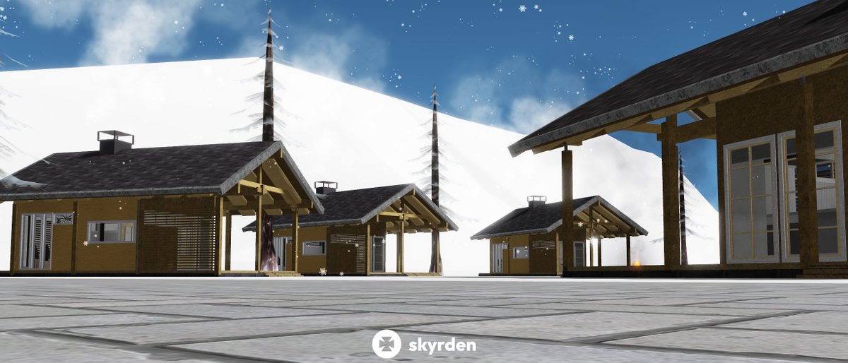 skyrden's tweet photo. Cosy cabins high up on the mountains of Innsburck! 

These cabins and much more are waiting for you just a quick flight away from Hamburg!

#skyrden #aviation #roaviation #flights #roblox https://t.co/sqsC2HEq11