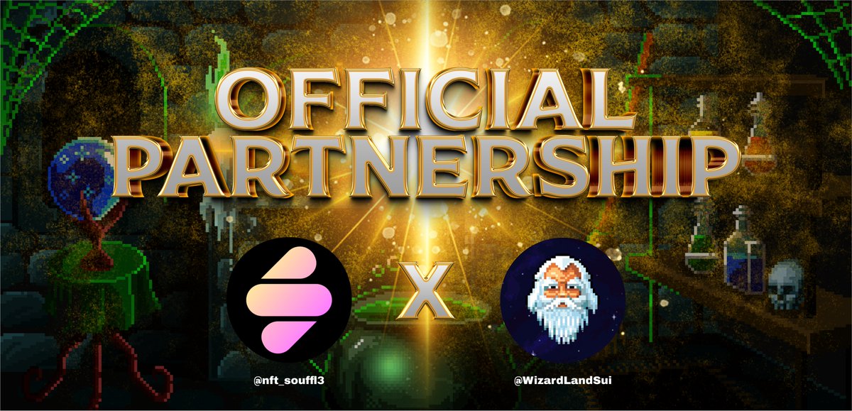 WizardLandSui's tweet image. Officially announced! Partnership with the biggest marketplace NFT comming into SUI. Souffl3 NextGen Smart Trading NFT Market will on board on SUI Network. We will build a better NFT Ecosystem together! 🧙♂️🪄
#Suinami #SuiNFT #Suiecosystem #WizardLandSUI