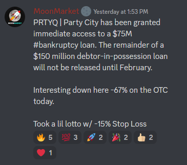 $PRTYQ Idea from yesterday up nicely today as well