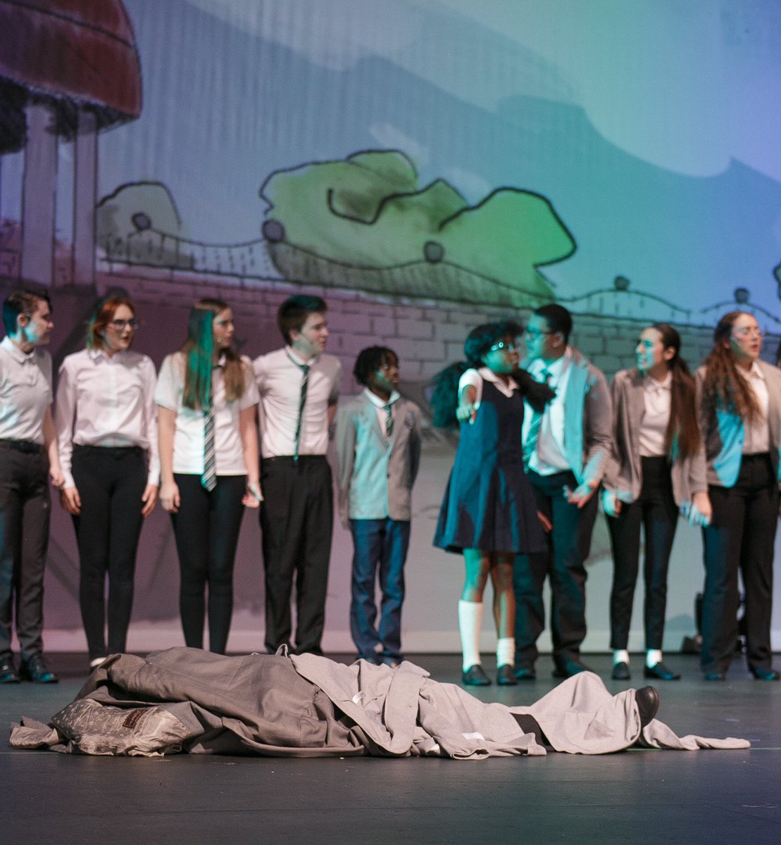 TView_Theatre's tweet photo. Come see these revolting children tonight at 7 pm at the Dr. V Center for the Performing Arts! This is a show you won’t want to miss!! 🦎 

Photo credit: @macieelizaphotos https://t.co/DHC4cBBxcz