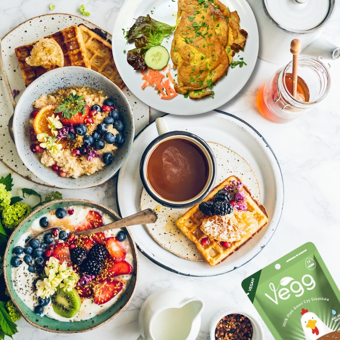 TheVegg's tweet photo. It’s brunch time! They’ll never know it’s a vegan brunch. With our Uncaged Baking Mix you can whip up waffles and pancakes, and for omelette-lovers, our Power Scramble won’t disappoint. 🍳

#veganbrunch #thevegg #brunch #powerscramble
#plantbasedfoods #plantbasedegg #vegan https://t.co/cbL2HdBysl