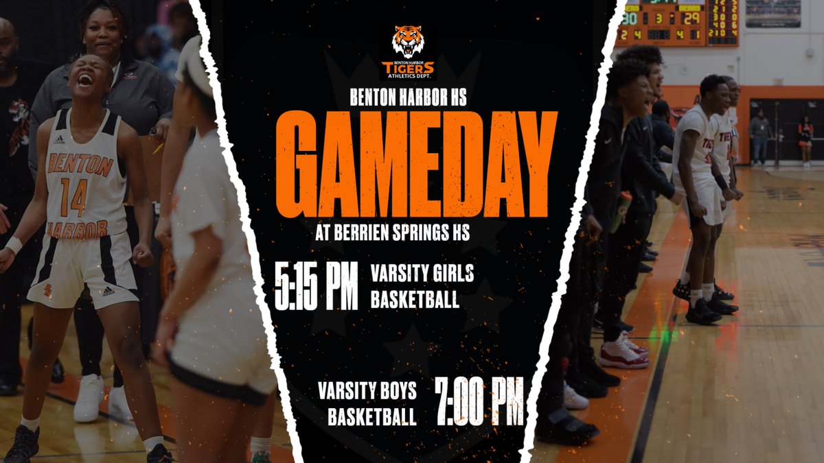 Today is GAMEDAY!! The Tigers will travel to play Lakeland Conference opponent Berrien Springs. Game times posted below. Tickets can be purchased online at gofan.co/app/events/825…