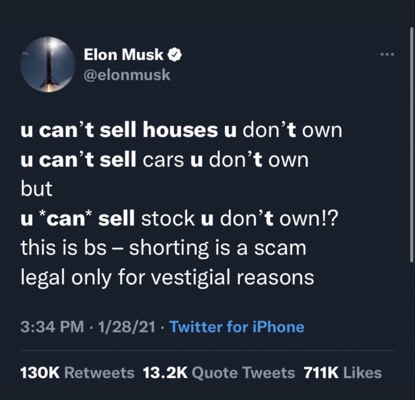 HieuTrantheMAN's tweet photo. Elon still believe in this? Will you help humanity once more to get rid of #NakedShorting to put an end to this #NakedShortWar 

@CEOAdam @DavidMichery @rogerhamilton @elonmusk 

$AMC $BBIG $OCGN $GNS $MULN https://t.co/ReAAx2plGf