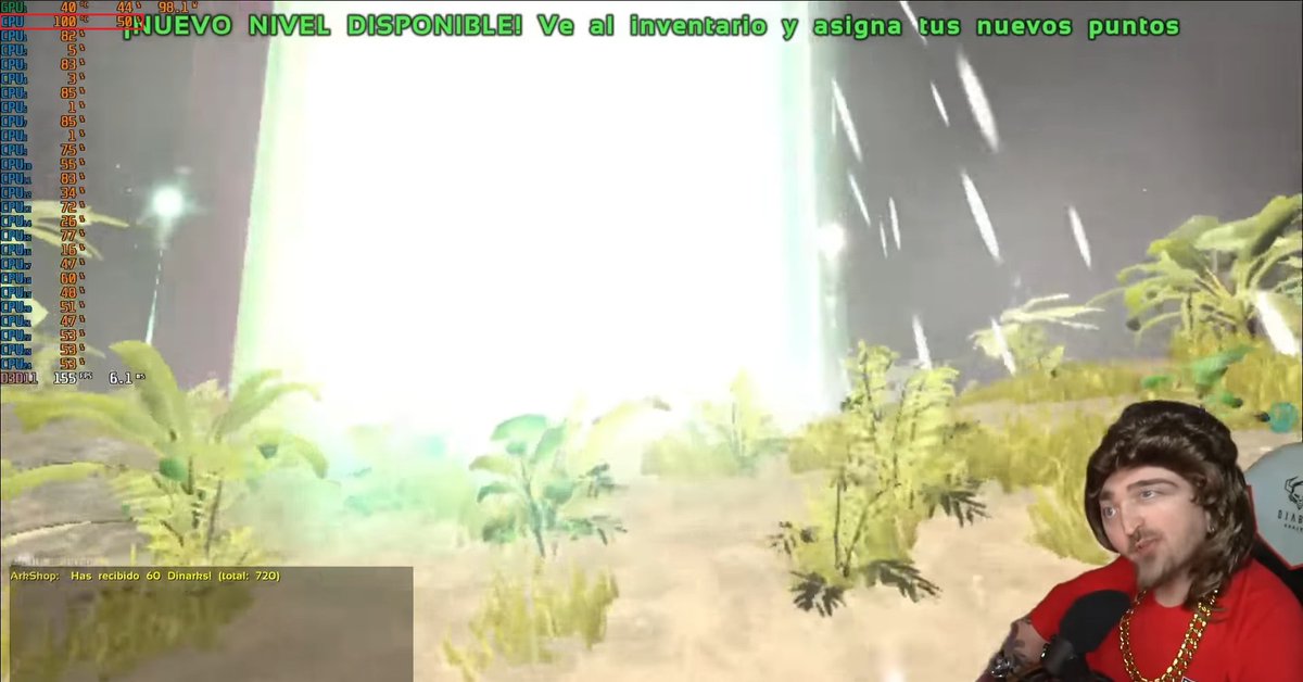 POV: tu cara al ver que te hace thermal throttling la CPU por bajar los gráficos en ARK 🫠