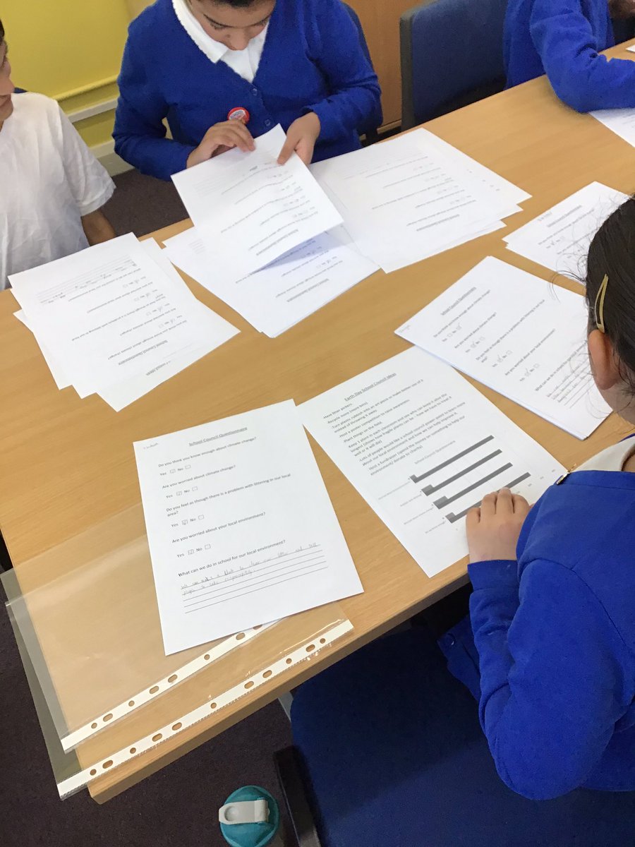 Another great #schoolcouncil meeting, gathering and discussing data from our Earth Day questionnaire,
<a href="/nickyclements71/">Nicky Clements</a>