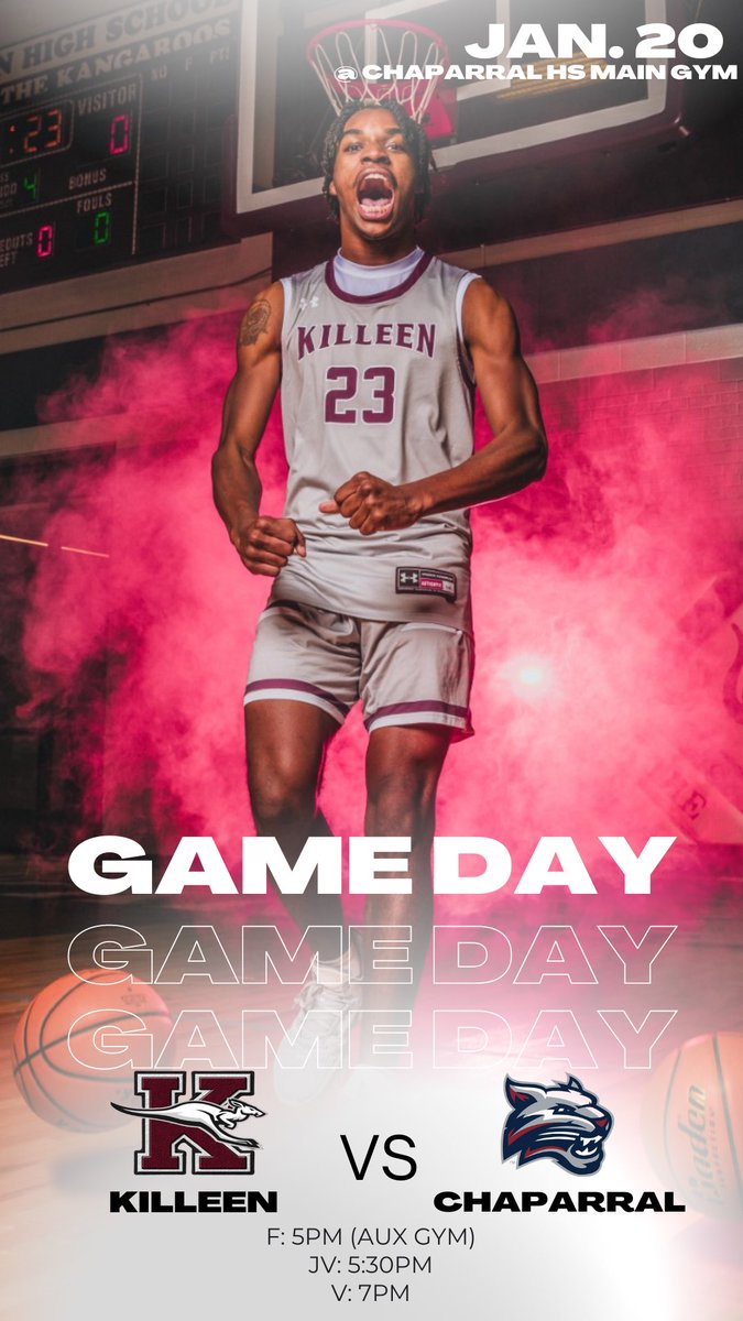 RRBB_KHS's tweet photo. Game day! The Runnin Roos face Chaparral HS to finish the first round of district! Be there! Let’s Go Big Roos!! #InRoute 🏀🦘 https://t.co/CARiZTIaqU
