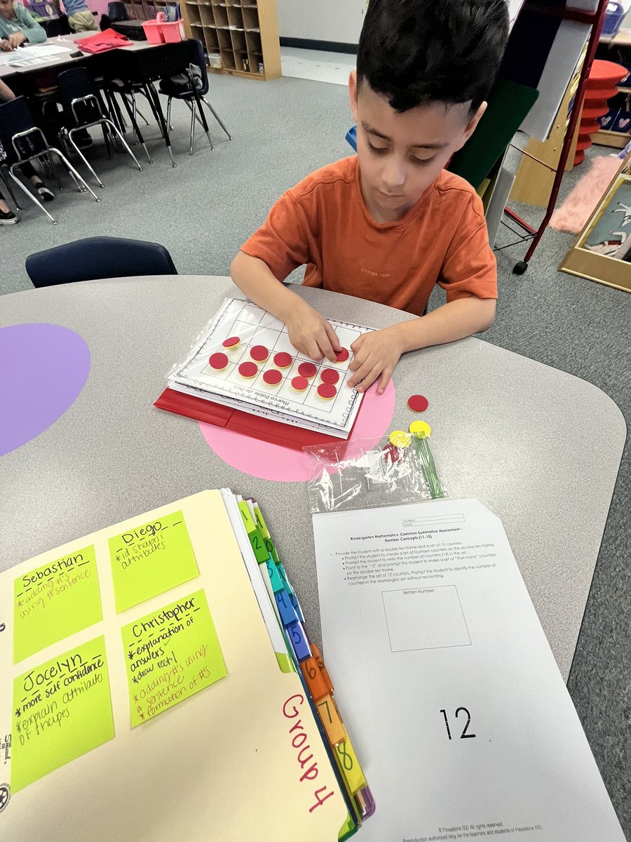 Using my data binder to take notes as my students complete their CSA! #PISDMathChat