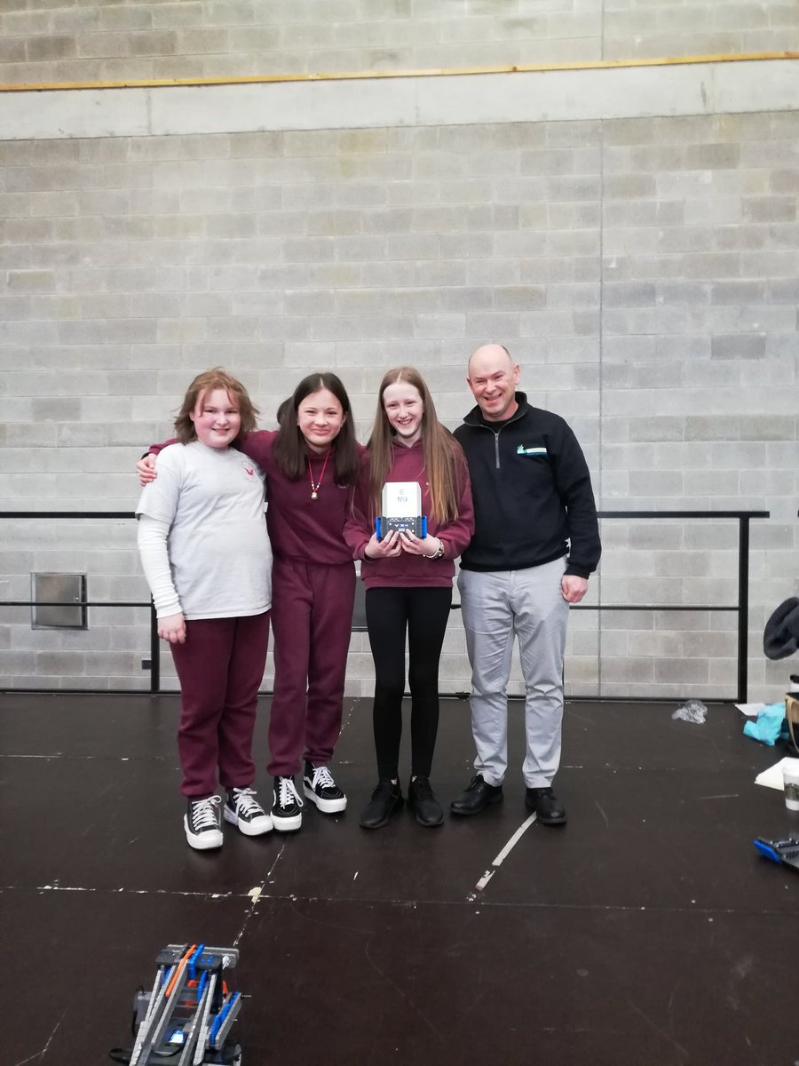 BreaffyNS's tweet photo. Great success in @VEXRoboticsIE in @atusligo_ie. Winners of the skills award and overall team prize.  Heading off to national robotics final in Cork!! Thanks to Ms Tuohy, Mr Hennelly and Mr Duggan who accompanied the team today. https://t.co/90TEg949x0
