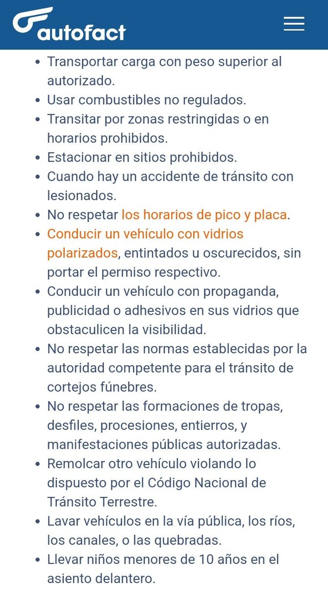 dhidalgo65's tweet photo. Desconocer la ley no es excusa para incumplir, mucho menos para tener actitudes agresivas e irrespetar la autoridad
Estas son las infracciones que llevan a inmovimización
#Autofact
https://t.co/oVurpsEQS1 https://t.co/i8Ookbyw8K