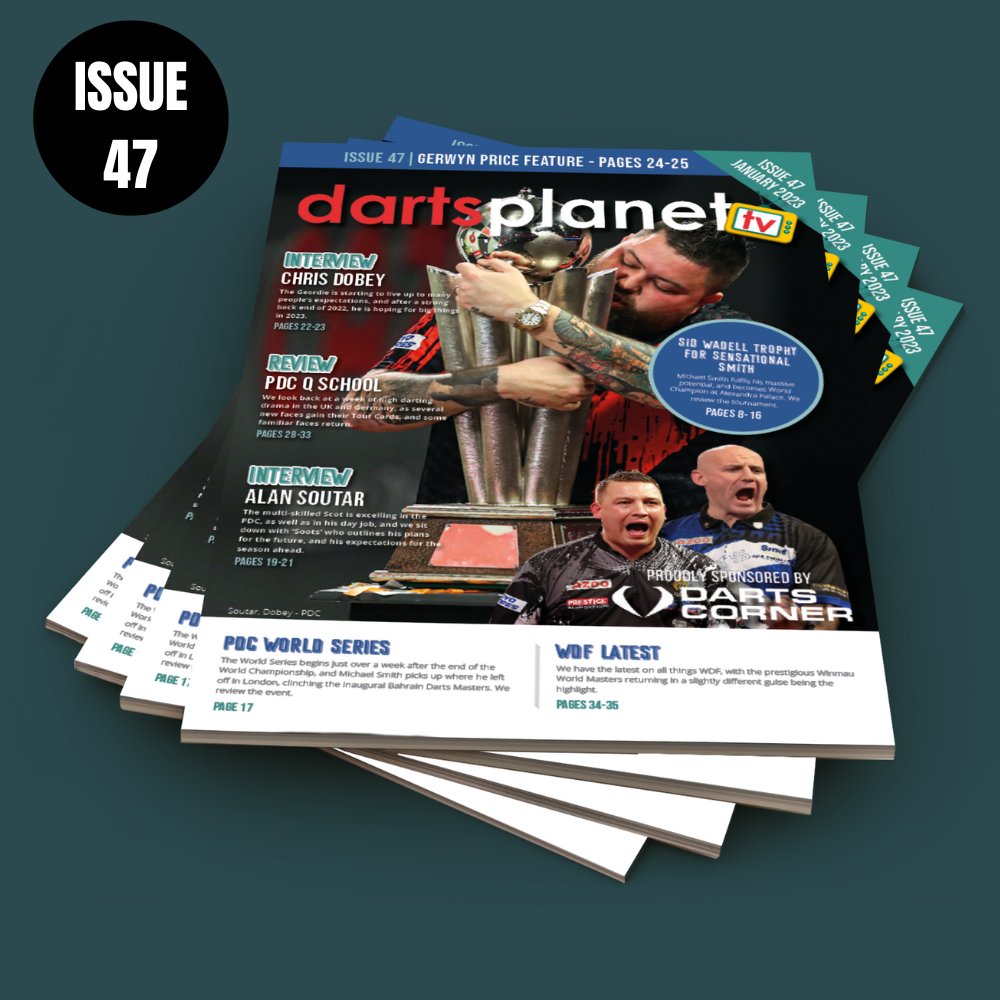 DartsPlanetTV's tweet photo. DPTV Mag - Issue 47 🎯

✅ Interviews with @soots180 and @Dobey180 
✅ PDC and Q School Reviews
✅ Tournament Previews 
✅ Latest News from Across the Codes

+ lots more

Digital + Physical Formats

Sneak Peek ➡️ https://t.co/GTzgqWWDcQ

Get Your Copy ➡️ https://t.co/NbwsfiWgj5 https://t.co/2O7zu7W89I