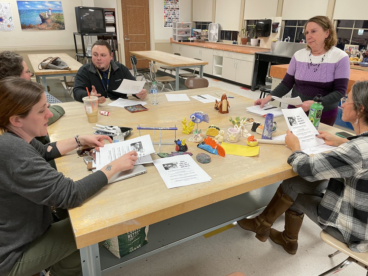 Great vertical alignment PD with the ceramic gurus in our district! Thank you all for coming together and increasing our knowledge base @BASDRelatedArts @LibertyHigh @Donegan_Art @MsRega_BASDart @BASDBroughalMS #ceramics