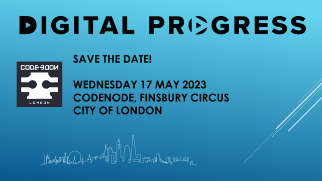 We are pleased to confirm the date for #digitalprogress23 is on Wednesday 17 May at the CodeNode Space &amp; Events to find out more, watch the programme develop and register your interest please visit binnacle.ltd #shipsandshipping #shipbrokers #chartering  #london