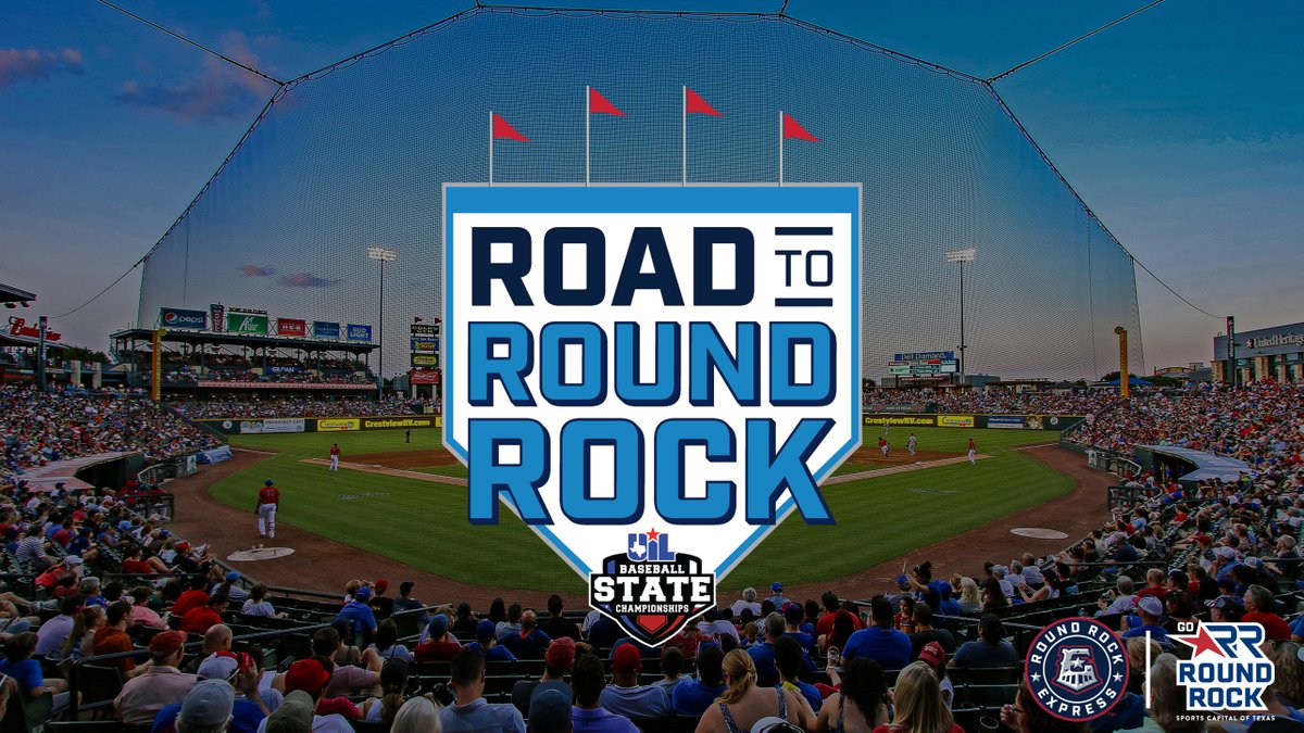 RRExpress's tweet photo. The #RoadToRoundRock for all @uiltexas baseball teams starts today!

To all players and coaches - good luck, enjoy the journey and we hope to see you at #DellDiamond June 7 - 10 for the State Championship Tournament. https://t.co/3l6FX8mt6G
