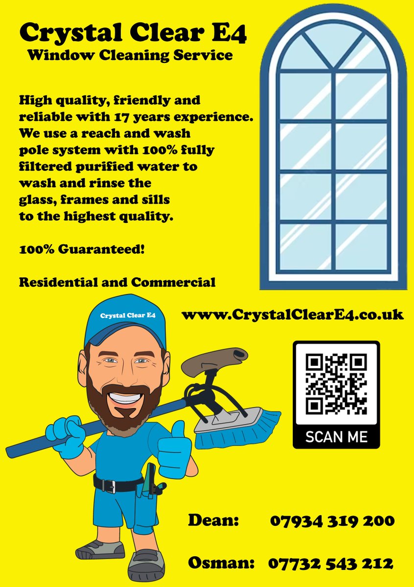 Do you need a professional window cleaning service?
#loughton #highbeech #debden #chigwell #chigwellrow #walthamabbey #walthamcross #wanstead #theydonbois #epping  #buckhursthill #connaughtwater #eppingforest #chesunt #barkingside #fullwellcross #fairlop