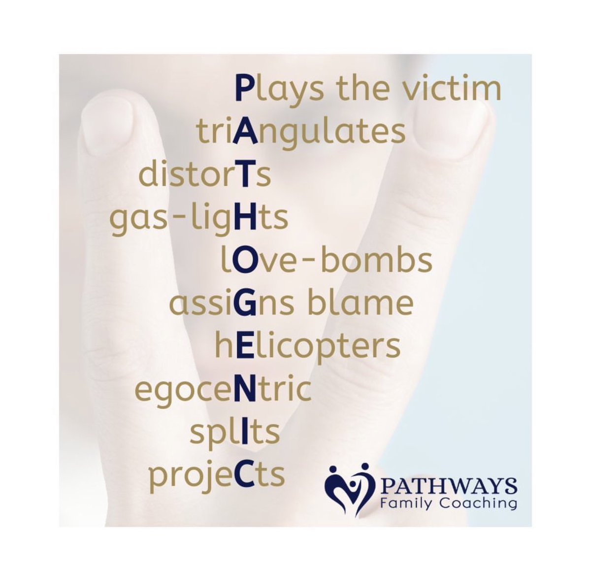 Parental Alienation (@p_alienation) on Twitter photo โThe pathogenic parent has adopted a delusional and persecutory belief system that leads to aberrant and distorted behaviors and parenting practices.โ
#ParentalAlienation
Content from <a href="/PathwaysFamily/">Pathways Family Coaching</a> โThe pathogenic parent has adopted a delusional and persecutory belief system that leads to aberrant and distorted behaviors and parenting practices.โ
#ParentalAlienation
Content from <a href="/PathwaysFamily/">Pathways Family Coaching</a>