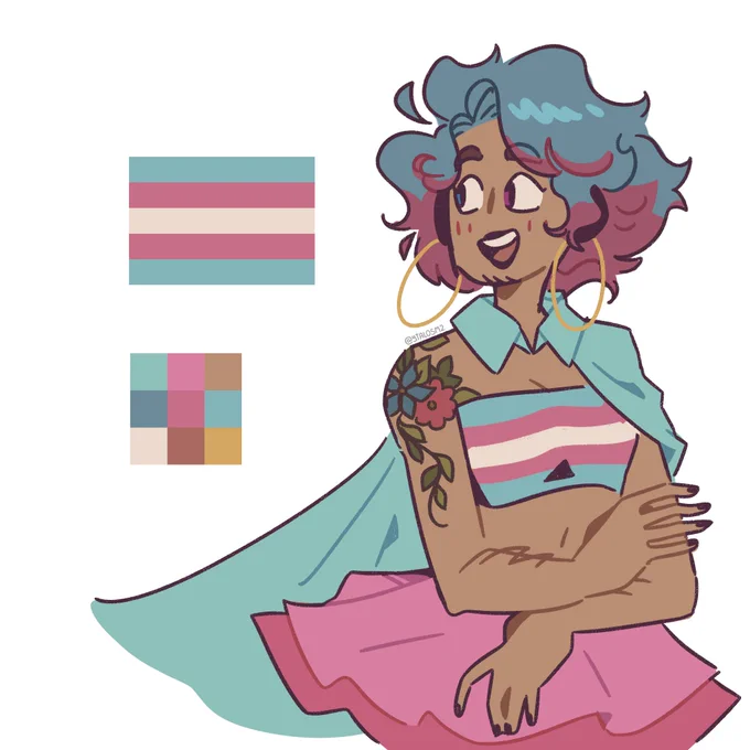 Humanized Trans Flag  #Oc #Redesign 