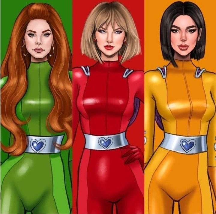 gabrimoonn's tweet photo. Lana Del Rey, Taylor Swift and Dua lipa https://t.co/hle6C8lTKQ