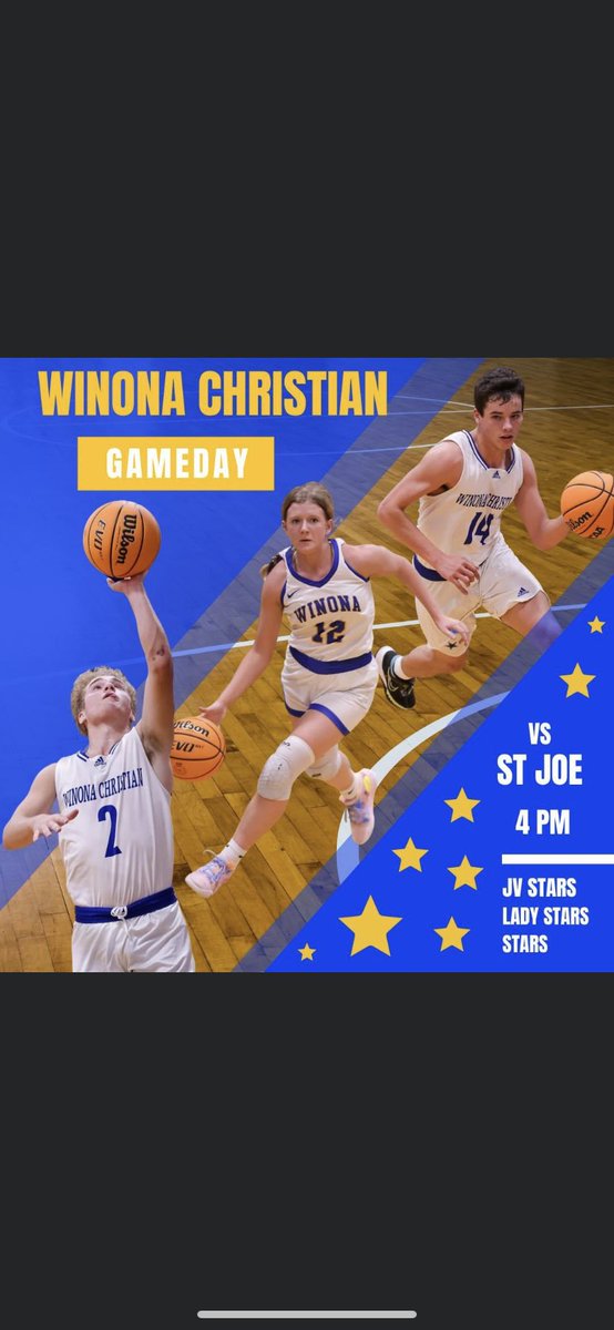 Game day! Stars are on the road today against Greenville St. Joe!