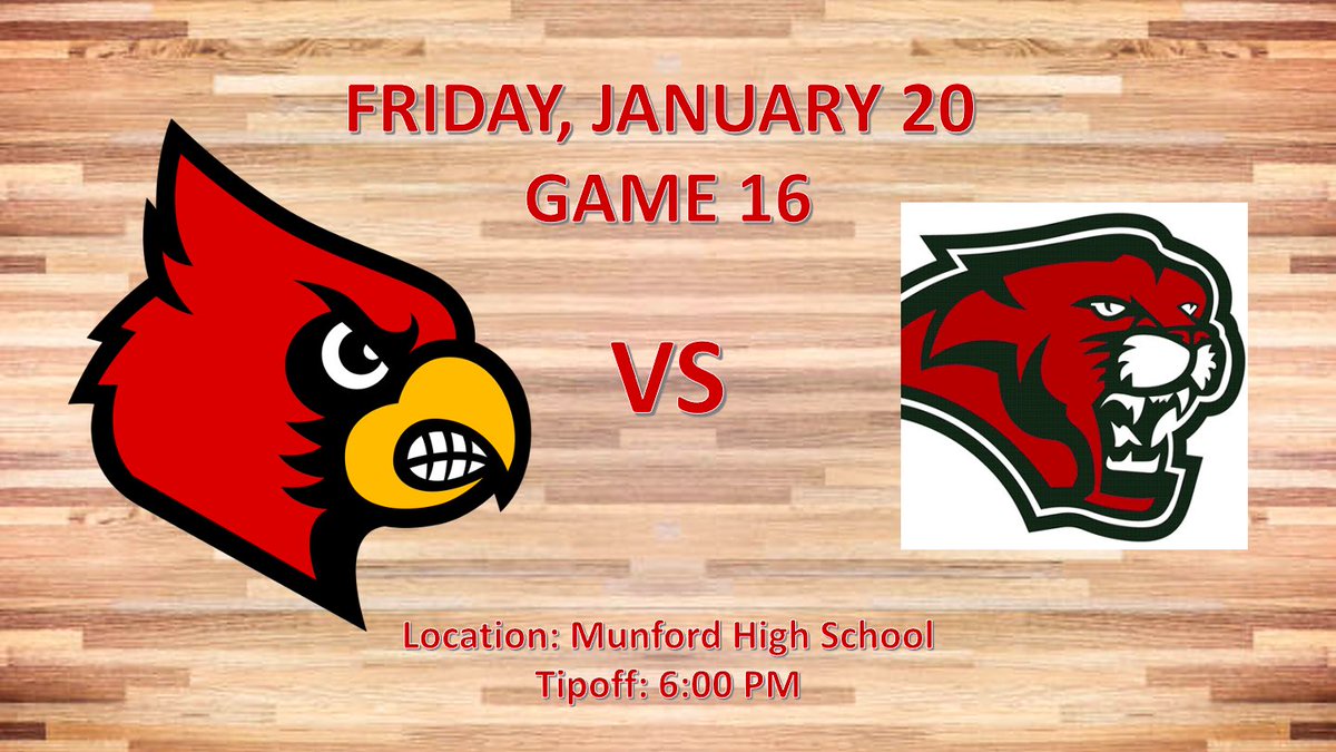 CoachKBran's tweet photo. Come out and support your Brighton Cardinals, as we take on Munford away tonight. The girls will start at 6, and the boys will play immediately afterwards. https://t.co/rOqEGPZYg3