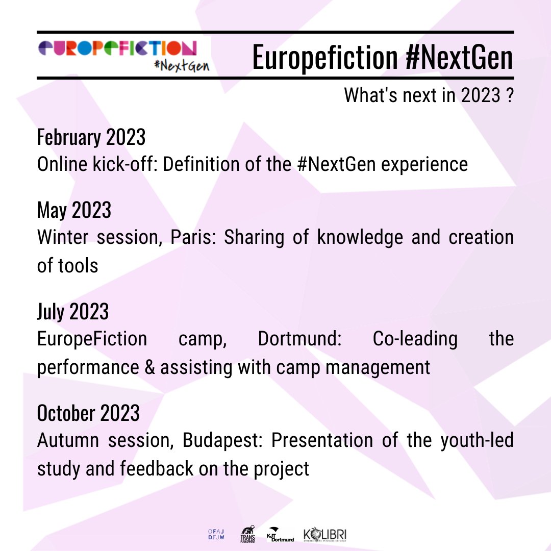 LaTranspla's tweet photo. A new project is coming this year, it is @europefiction  #NextGen! It is the continuation of 2 European projects: @europefiction and @europefiction Academy! 
🙌Learn more about the project and future events to come! https://t.co/Je4Tkjywxr