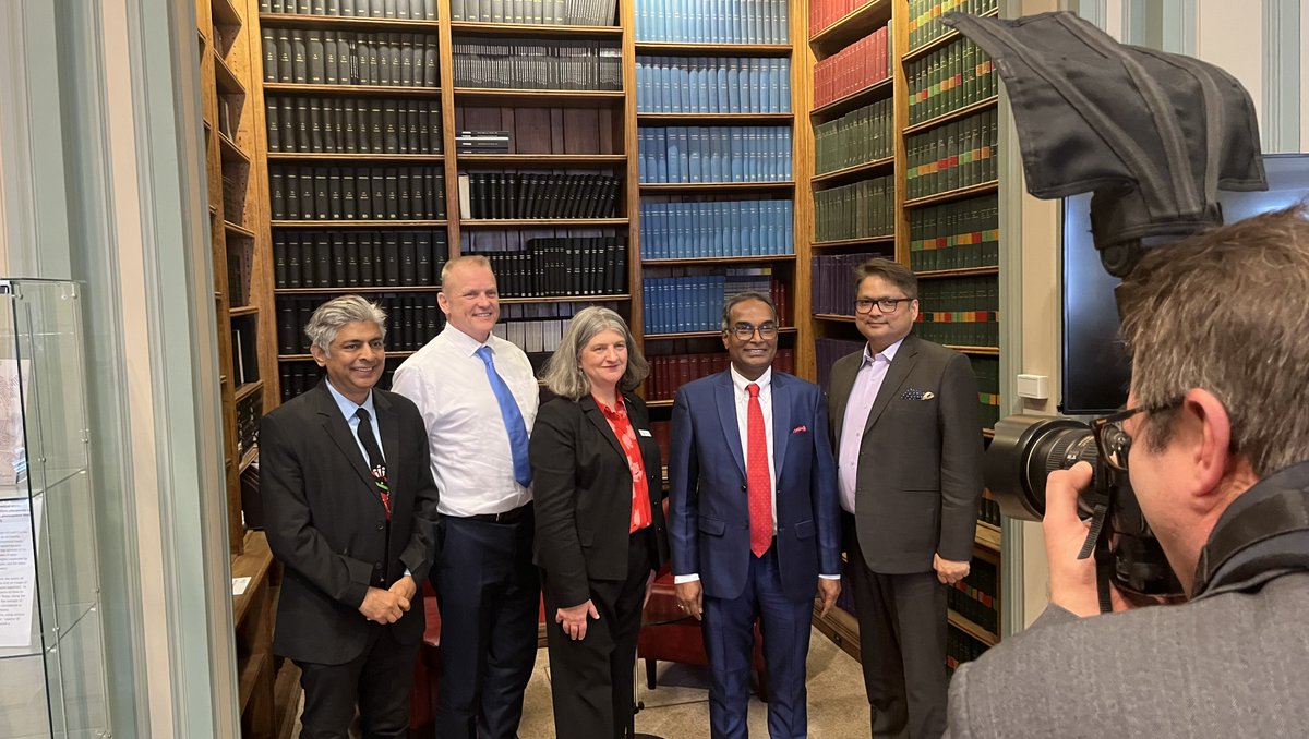 We are honoured to welcome a delegation from <a href="/IndiaDST/">DSTIndia</a> to Burlington House, led by Dr. S. Chandrasekhar, Secretary of the Indian Department of Science and Technology, alongside our CEO <a href="/helenpain_RSC/">Helen Pain</a>, our former president Prof Tom Welton and members of our India team.