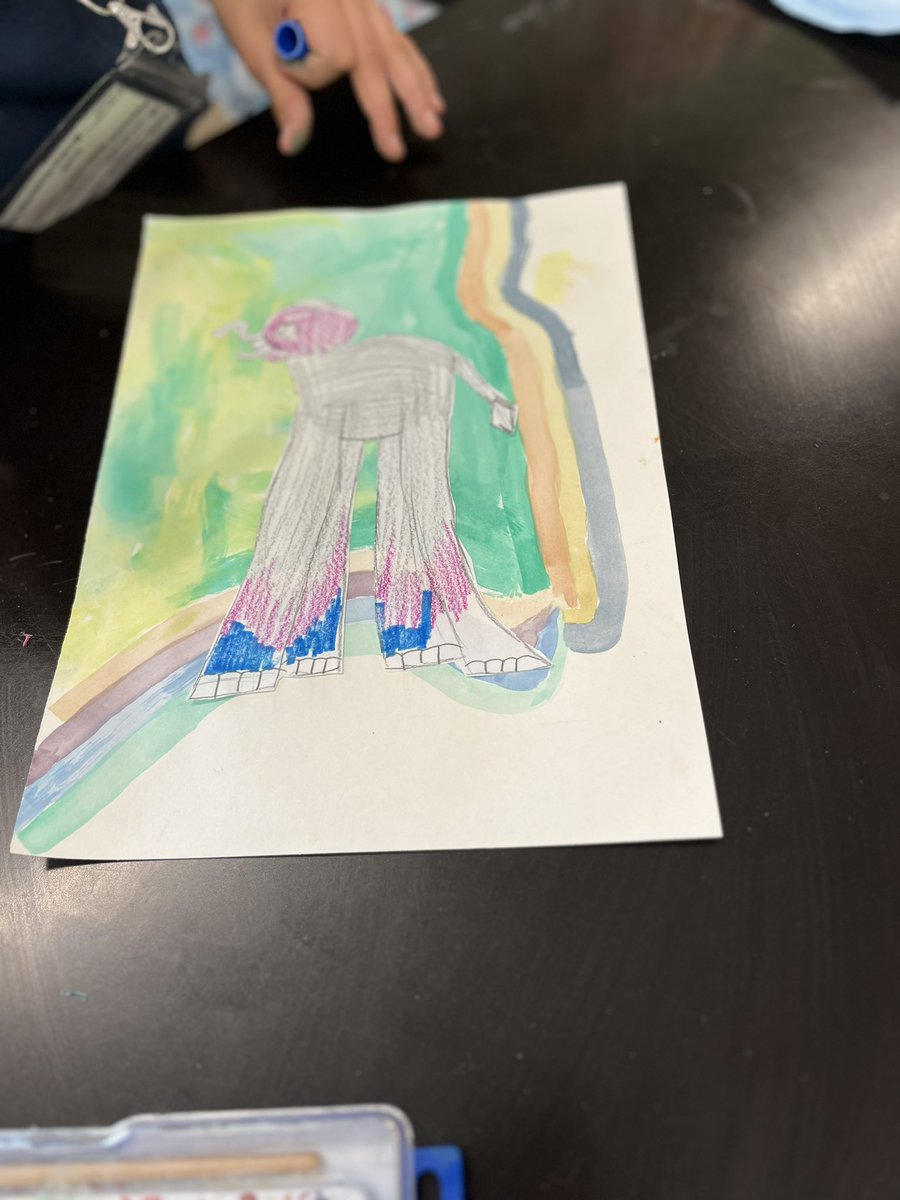 Mrs_LCornejo's tweet photo. Lots of painting and coloring this week. Learning about inferences and surrealism. #dali #shadowpuppet #hisdart https://t.co/qfLiReCxoP