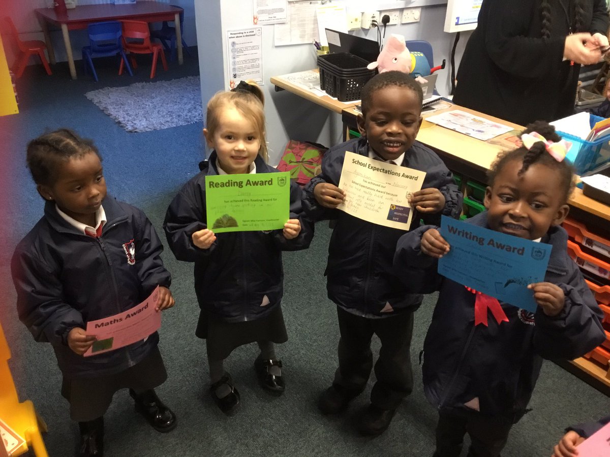 CEResurrection's tweet photo. Our proud nursery children showing off their weekly certificates. 👏🏽 #wellDone #FantasticAchievement #TrackItAwards #Reading #Writing #Maths #SchoolExpectations https://t.co/MT7IWlwUDP