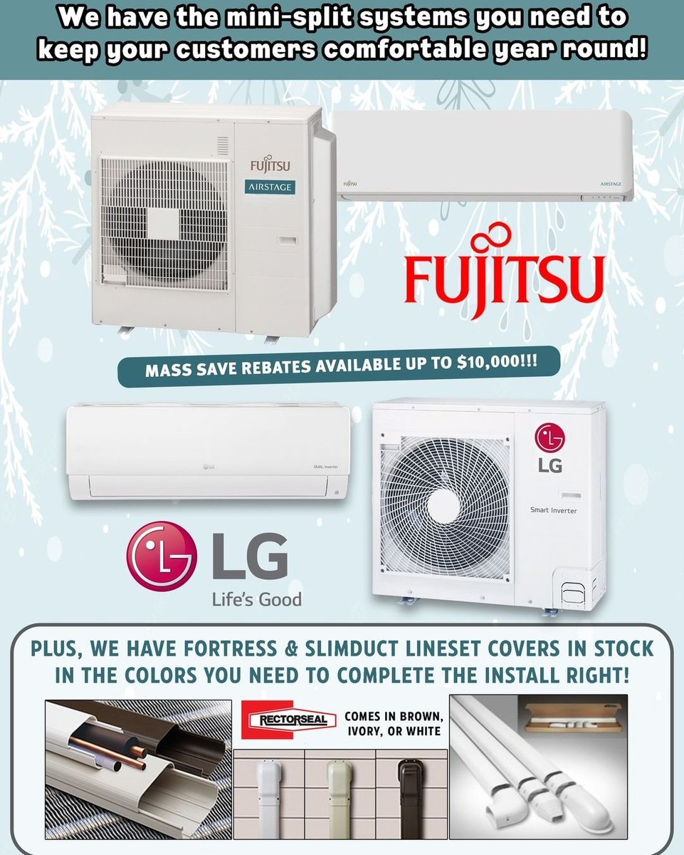 WinSupplyBoston's tweet photo. #LG #Fujitsu #minisplit #ac #Boston #winsupply #ductless https://t.co/BvYZWQXOAW