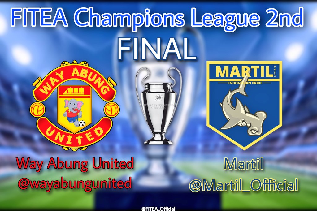 TE_PA_'s tweet photo. #FITEACL2nd
WE ARE IN THE FINAL๐ฅ
The big clash is here it's @LigaTopEleven Derby in the final :
@wayabungunited ๐ @Martil_Official
Who's gonna be the Champions ๐๐ฅ?
@topeleven #TopEleven https://t.co/hRNIrpKSYZ