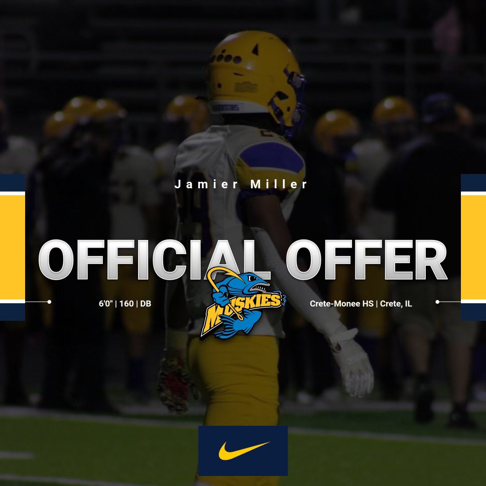 Jamier Miller (@jamiermiller05) on Twitter photo Very blessed to receive my first official offer from Lakeland University💪🏾 <a href="/LakelandWI/">Lakeland University</a> <a href="/LUMuskieFB/">Lakeland Football</a> <a href="/CreteMoneeFB/">Crete-Monee Football</a> <a href="/CM201UAthletics/">Crete-Monee High School Athletics and Activities</a> <a href="/EDGYTIM/">Timothy “EDGYTIM” OHalloran</a> Very blessed to receive my first official offer from Lakeland University💪🏾 <a href="/LakelandWI/">Lakeland University</a> <a href="/LUMuskieFB/">Lakeland Football</a> <a href="/CreteMoneeFB/">Crete-Monee Football</a> <a href="/CM201UAthletics/">Crete-Monee High School Athletics and Activities</a> <a href="/EDGYTIM/">Timothy “EDGYTIM” OHalloran</a>