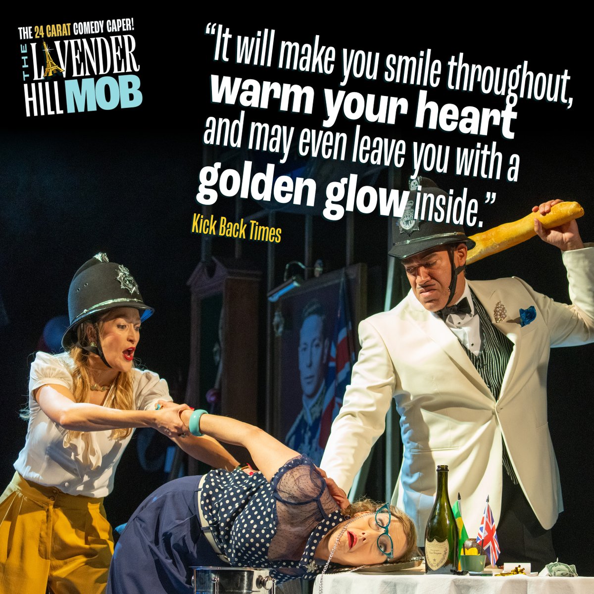 Escape the January blues with this 'warm glow' of a show. The Lavender Hill Mob heads to Guildford next week - just a short journey from London Waterloo!