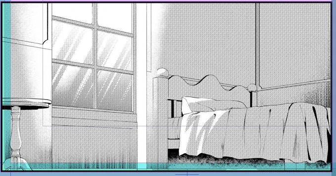 ベッドとか右側書き込んだのにkndの身体で8割隠れることをできてから気がついたので供養
真ん中あたりはarnがソファに座ってるから端折ったけど… 