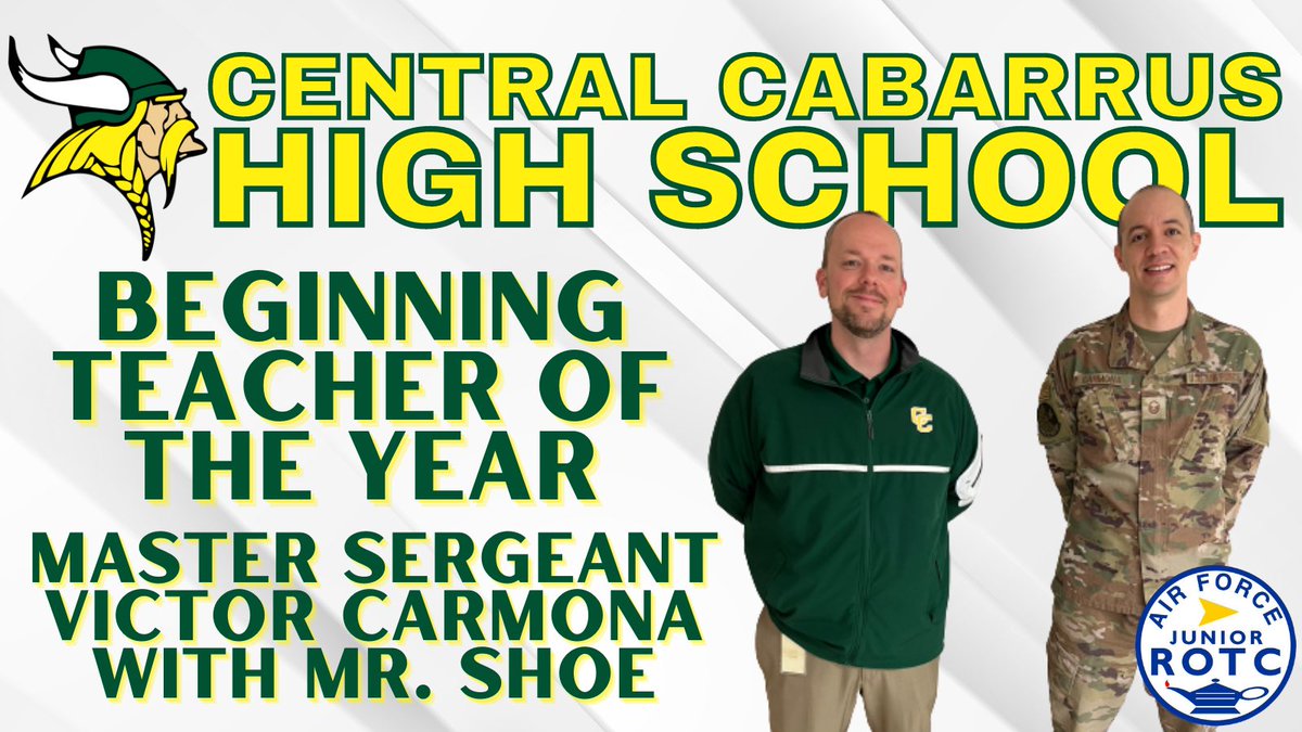 We are proud to announce our 2022–23 Beginning Teacher of the Year, Master Sergeant Victor Carmona!