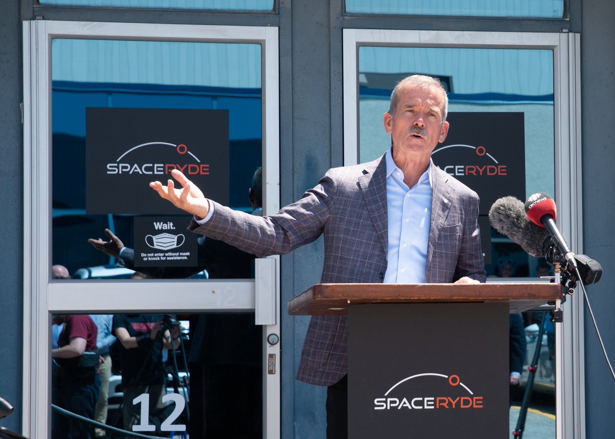 'It is time for Canada to take a ride to space on SpaceRyde' - @Cmdr_Hadfield 

canada.ca/en/transport-c……

Thank you for the announcement today 🚀👏 @OmarAlghabra @AnnieKoutrakis @lisacampbellasc @csa_asc @MarcGarneau @Astro_DavidS @spacecanada @AIAC_News