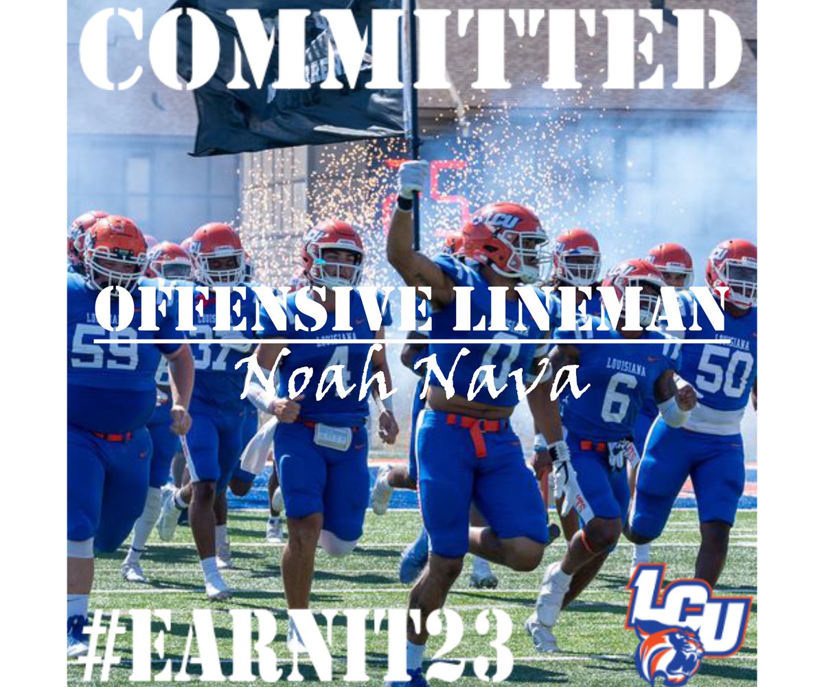 Noah72Nava's tweet photo. I am extremely excited to announce my commitment to @LCU_ftball @CoachReger @drewmaddox8 Thanks to all my highschool coaches and everyone that has helped me along this journey @JRussell8721 @OleCoachCarver @steve_fentress @CoachJohnston3 https://t.co/5sXOfq5IZo