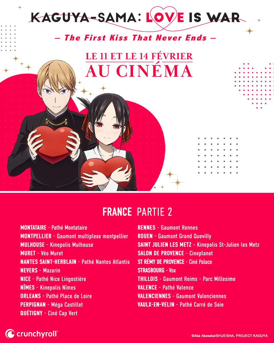 Crunchyroll_fr's tweet photo. Le love game à l'échelle nationale. 🇫🇷 https://t.co/kFmjJwXhKE